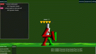 showing quests and completing one